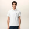 Ami de Coeur Polo in cotone bianco e rosso