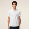 Ami de Coeur Polo in cotone bianco e rosso