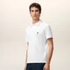 Ami de Coeur Polo in cotone bianco e rosso
