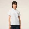 Ami de Coeur Polo in cotone bianco e rosso
