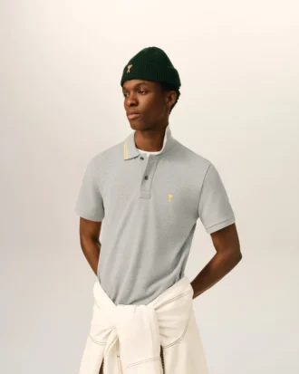 Ami de Coeur Polo in cotone grigio