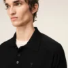 Ami de Coeur Polo in lana nera a maniche corte Ami de Coeur Polo in lana nera a maniche corte