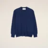 Ami de Coeur Sweater a collo rotondo in lana sottile blu