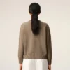 Ami de Coeur Sweater con collo rotondo in lana e cotone beige Ami de Coeur Sweater con collo rotondo in lana e cotone beige