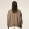 Ami de Coeur Sweater con collo rotondo in lana e cotone beige Ami de Coeur Sweater con collo rotondo in lana e cotone beige