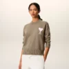 Ami de Coeur Sweater con collo rotondo in lana e cotone beige Ami de Coeur Sweater con collo rotondo in lana e cotone beige