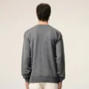 Ami de Coeur Sweater con collo rotondo in lana sottile grigia