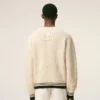 Ami de Coeur Sweater in lana a coste con scollo a V bianco