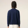 Ami de Coeur Sweater in lana e cotone con collo rotondo blu Ami de Coeur Sweater in lana e cotone con collo rotondo blu