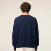 Ami de Coeur Sweater in lana e cotone con collo rotondo blu Ami de Coeur Sweater in lana e cotone con collo rotondo blu