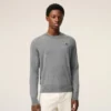 Ami de Coeur Sweater in lana grigia con collo rotondo