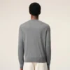 Ami de Coeur Sweater in lana grigia con collo rotondo