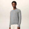 Ami de Coeur Sweater in lana grigia con collo rotondo