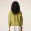 Ami de Coeur Sweater verde in lana e cotone con collo rotondo Ami de Coeur Sweater verde in lana e cotone con collo rotondo