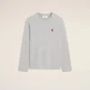 Ami de Coeur T-Shirt a maniche lunghe in cotone grigio Ami de Coeur T-Shirt a maniche lunghe in cotone grigio