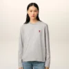 Ami de Coeur T-Shirt a maniche lunghe in cotone grigio Ami de Coeur T-Shirt a maniche lunghe in cotone grigio