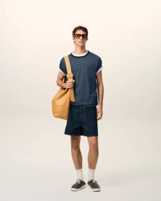 Ami de Coeur T-Shirt in cotone a righe blu