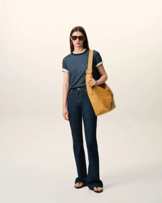 Ami de Coeur T-Shirt in cotone a righe blu