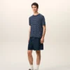 Ami de Coeur T-Shirt in cotone a righe blu Ami de Coeur T-Shirt in cotone a righe blu