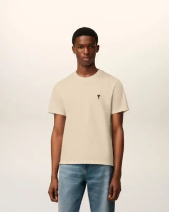 Ami de Coeur T-Shirt in cotone beige
