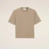 Ami de Coeur T-Shirt in cotone beige goffrato