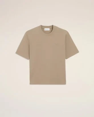 Ami de Coeur T-Shirt in cotone beige goffrato