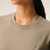 Ami de Coeur T-Shirt in cotone beige goffrato