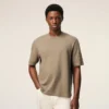 Ami de Coeur T-Shirt in cotone beige goffrato
