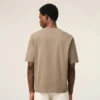 Ami de Coeur T-Shirt in cotone beige goffrato