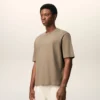 Ami de Coeur T-Shirt in cotone beige goffrato
