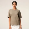 Ami de Coeur T-Shirt in cotone beige goffrato