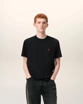 Ami de Coeur T-Shirt in cotone biologico nero