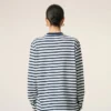 Ami de Coeur T-Shirt in cotone blu con maniche lunghe Ami de Coeur T-Shirt in cotone blu con maniche lunghe