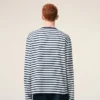 Ami de Coeur T-Shirt in cotone blu con maniche lunghe Ami de Coeur T-Shirt in cotone blu con maniche lunghe