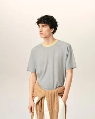 Ami de Coeur T-Shirt in cotone grigio