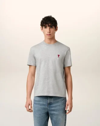 Ami de Coeur T-Shirt in cotone grigio