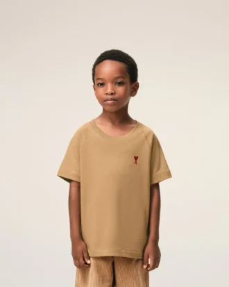 Ami de Coeur T-Shirt in cotone marrone