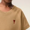 Ami de Coeur T-Shirt in cotone marrone Ami de Coeur T-Shirt in cotone marrone
