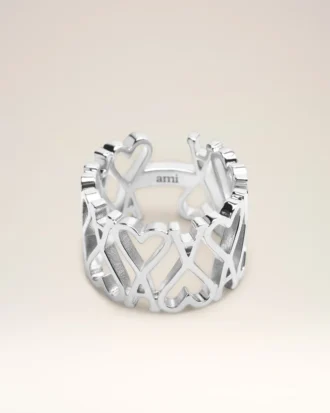 Anello Ami de Coeur in ottone argentato