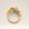 Anello in treccia di ottone dorato