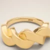 Anello in treccia di ottone dorato