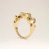 Anello in treccia di ottone dorato