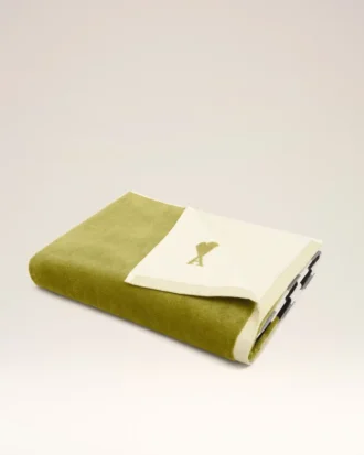 Asciugamano Ami de Coeur in cotone bicolore verde