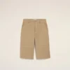Bermuda da lavoro in cotone beige Bermuda da lavoro in cotone beige