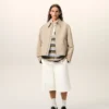 Bermuda larghi in cotone bianco Bermuda larghi in cotone bianco