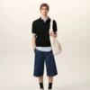 Bermuda larghi in cotone blu Bermuda larghi in cotone blu