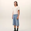 Bermuda larghi in cotone blu Bermuda larghi in cotone blu