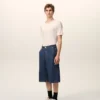 Bermuda larghi in cotone blu Bermuda larghi in cotone blu