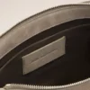 Borsa a tracolla con patta in pelle di vacchetta grigia