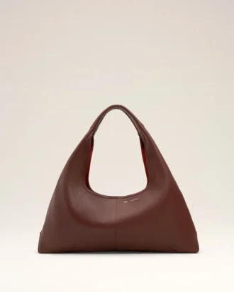Borsa a tracolla Etienne in morbida pelle bordeaux